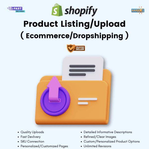 Product Listing Service for shopify stores